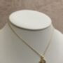 18 K Gold Plated White Gold Clover Charm Necklace, thumbnail 5 of 7