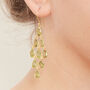 Moonstone Gold Plated Silver Chandelier Drop Earrings, thumbnail 8 of 12