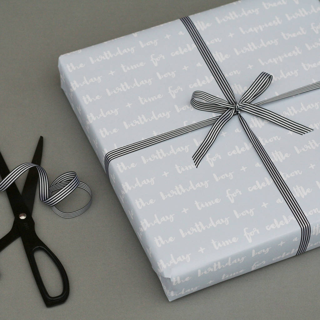 luxury birthday boy wrapping paper by nancy & betty studio