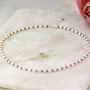 Sterling Silver Seed Pearl And Birthstone Necklace, thumbnail 2 of 10