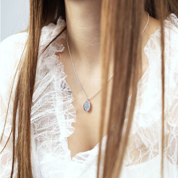 Sterling Silver September Birth Flower Necklace, 4 of 7