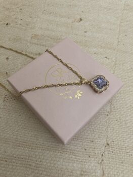 Purple Clover Pendant Necklace, 7 of 7