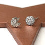 Sterling Silver Mini Mismatched Moon Earrings, thumbnail 2 of 12