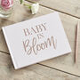 Rose Gold And Blush Baby In Bloom Guest Book, thumbnail 1 of 3
