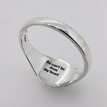 Custom Engraved Silver Signet Ring, 11 of 11