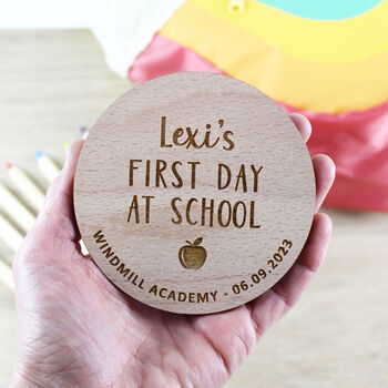 First Day At School Personalised Keepsake Disc, 7 of 7