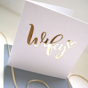 Wifey Luxe Gold Paper Cut Card, 4 of 5