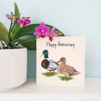 Mr And Mrs Duck Anniversary Day Card, 2 of 3