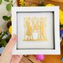 Framed Personalised 50th Golden Wedding Paper Cut Art, thumbnail 1 of 9
