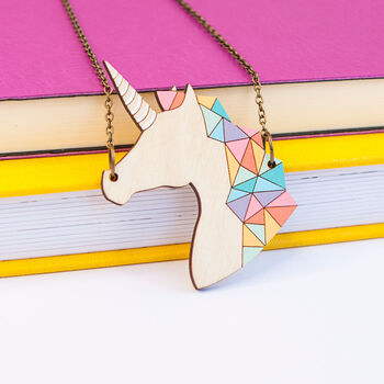 Wooden Unicorn Brooch With Rainbow Mane, 5 of 7