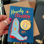Personalised Howdy Cowboy Card, thumbnail 1 of 4