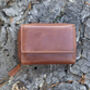 Women's Luxury Oiled Leather Small Trifold Purse Rfid Protected Personsalised, thumbnail 2 of 6