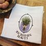 Personalised July Birth Flower Tea Towel, thumbnail 3 of 9