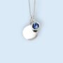 Genuine Sapphire Cz Necklace In Sterling Silver, thumbnail 2 of 12