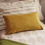 Luxury Super Soft Velvet Cushion Mustard Yellow, thumbnail 1 of 7