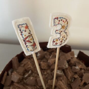 Number Liberty Print Cake Topper, 4 of 7