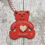 1st Christmas Teddy Personalised Decoration, thumbnail 3 of 8