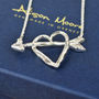 Love Struck Silver Arrow And Heart Necklet, thumbnail 1 of 6