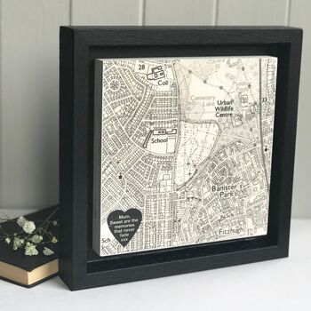 Personalised Memorial Location Map Printed On Wood, 8 of 10