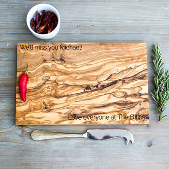 Personalised Olive Wood Cheese / Chopping Board, 4 of 8