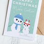 Teacher's Christmas Card Personalised With Snow People, thumbnail 2 of 3
