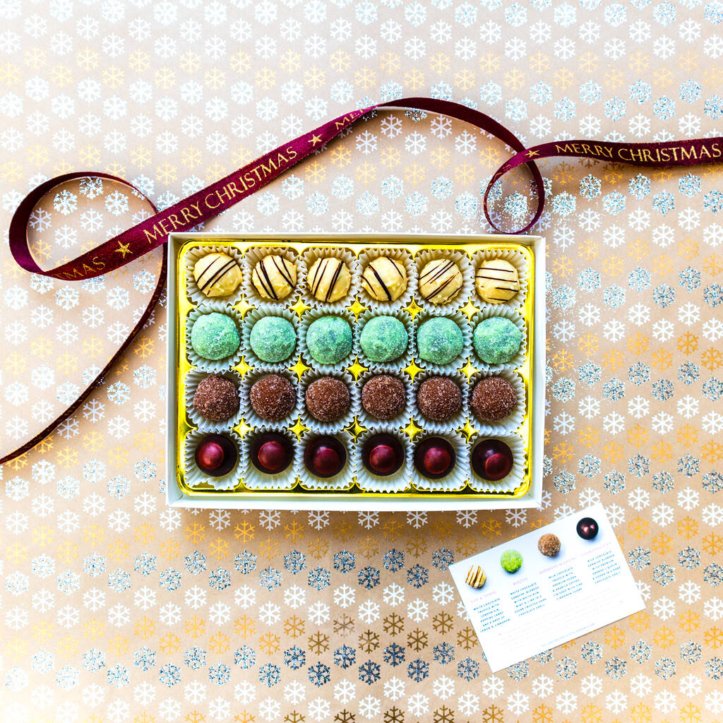cocktail collection chocolate truffle gift box by the london chocolate