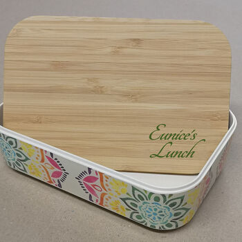 Eco Warriors Floral Bamboo Lunch Box, 5 of 7