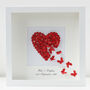 Ruby Wedding Anniversary Framed 3D Butterfly Heart, thumbnail 1 of 4