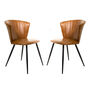 Bourne Tan Brown Set Of Two Dining Chairs, thumbnail 1 of 6