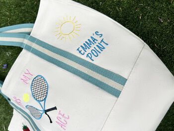 Embroidered Wimbledon Inspired Tote, 3 of 4