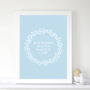 Personalised 'Floral' Baby Birth Print, thumbnail 4 of 6