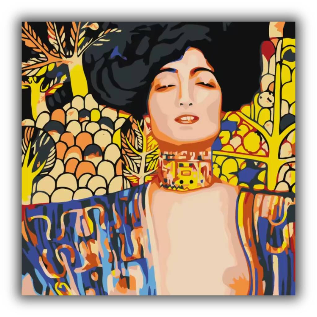 Golden Muse – Framed Paint By Numbers Kit Inspired By Klimt