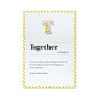 T Is For Together Pin Badge And Card, thumbnail 5 of 5