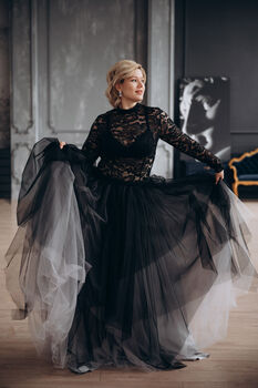 Black Tie Tulle Skirt For Special Occasions And Gothic Weddings, 2 of 12