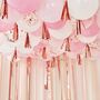 Blush,White And Rose Gold Ceiling Balloons With Tassels, thumbnail 1 of 2