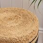 Eco Blend Jute Footstool With Stripes, thumbnail 4 of 4