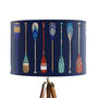 Vintage Style Oars, Bright On Blue, Lamp Shade, thumbnail 4 of 10