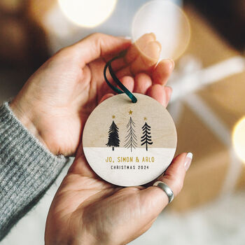 Tree Family Personalised Christmas Decoration, 3 of 4