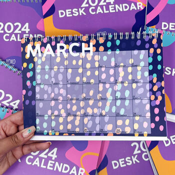 2024 Colourful Patterned A5 Desk Calendar, 4 of 12