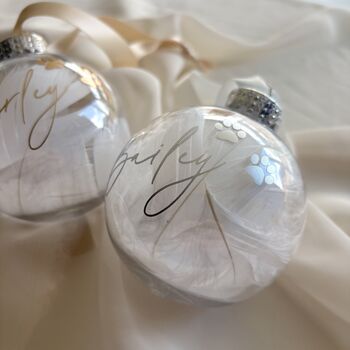 Personalised Shatterproof Pet Memorial Bauble, 3 of 5