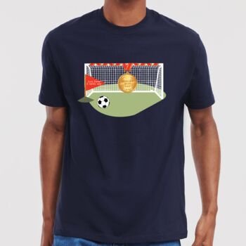 Personalised Medal Football Goal T Shirt, 2 of 7