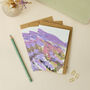 Scottish Purple Heather Mountains Card, thumbnail 2 of 6