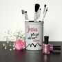 Personalised Just A Girl Who Loves Makeup Brush Holder, thumbnail 1 of 2