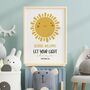 Personalised Let Your Light Shine Print, thumbnail 1 of 5