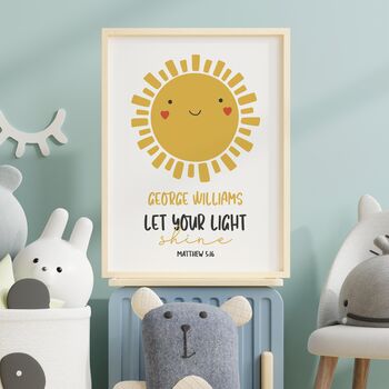 Personalised Let Your Light Shine Print, 3 of 7