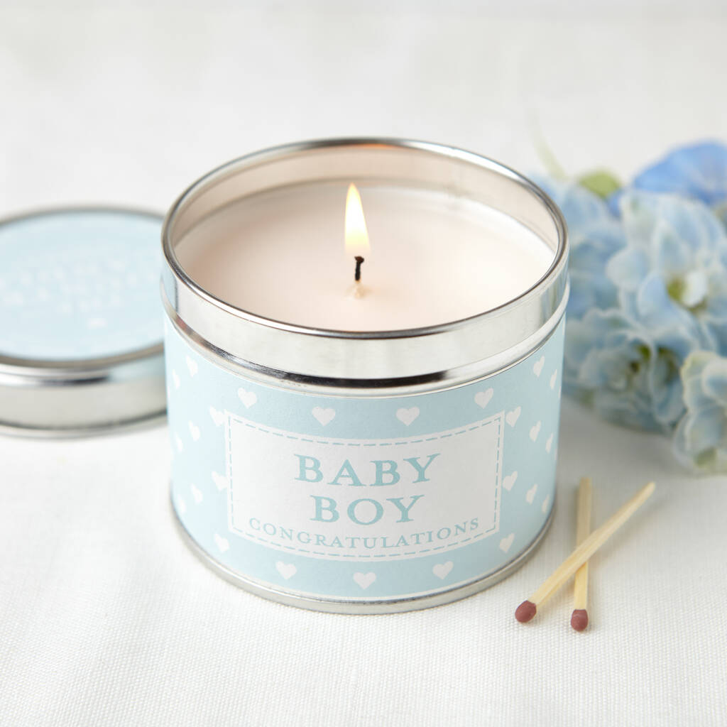 Baby Boy Scented Candle Gift By The Country Candle Company