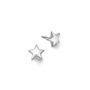Sterling Silver Star Stud Earrings, thumbnail 3 of 5
