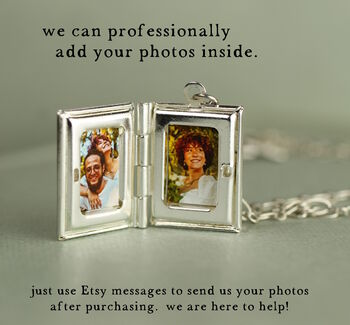 Silver Banner Book Locket Necklace, 4 of 9