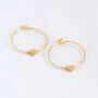 Tiny Gold Plated Heart Hoop Earrings, thumbnail 9 of 11