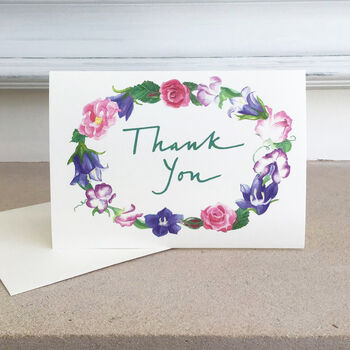 Box Set Of Assorted Thank You Greetings Cards, 8 of 8